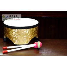 磨沙金花紋地鼓 golden floor drum （直徑8.5寸）